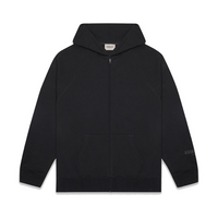 Fear of God Essentials Full Zip Hoodie 'Black' 0192250500183001