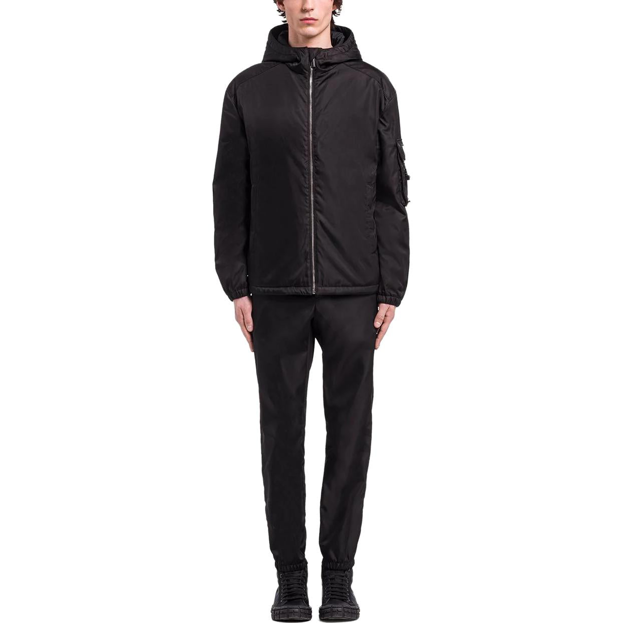 PRADA Zip-Up Hooded Blouson Jacket