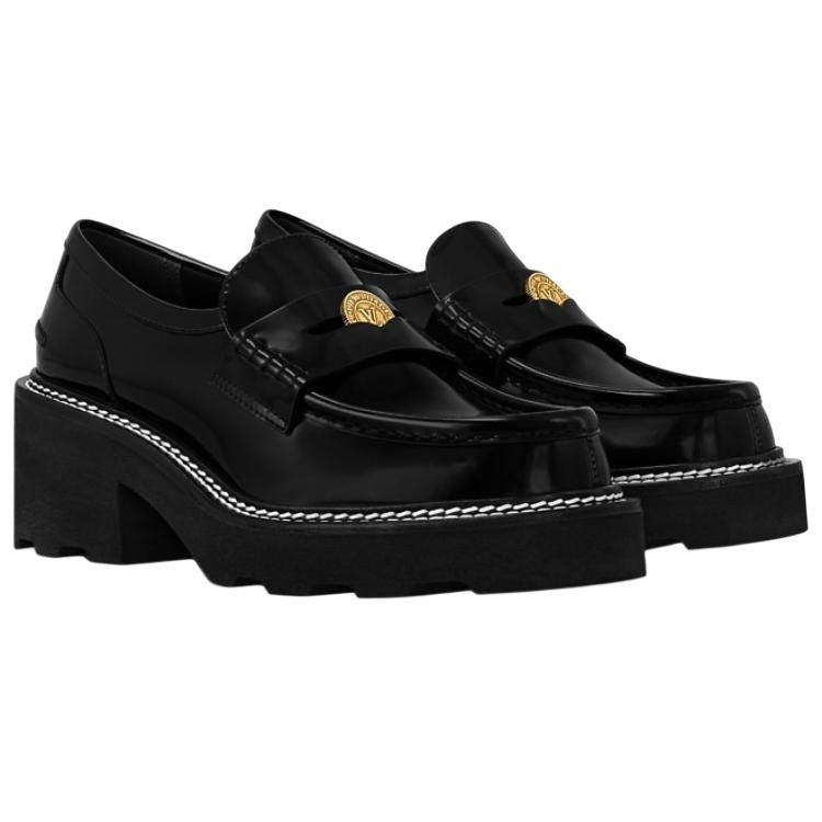LOUIS VUITTON Beaubourg Loafers Women's Black