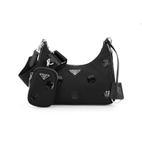 PRADA Nylon 3 in 1 Bag Combination Shoulder Bag Women's Black