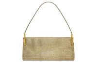 SAINT LAURENT Suzanne Satin Handbag, Shoulder Bag Women's Dark Silver