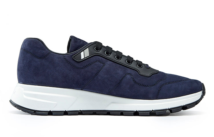 PRADA Anti-Slip Wear-Resistant Low-Top Casual Shoes Men's Dark Blue