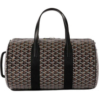 GOYARD Canvas With Calfskin Sports Travel Bag Unisex Black