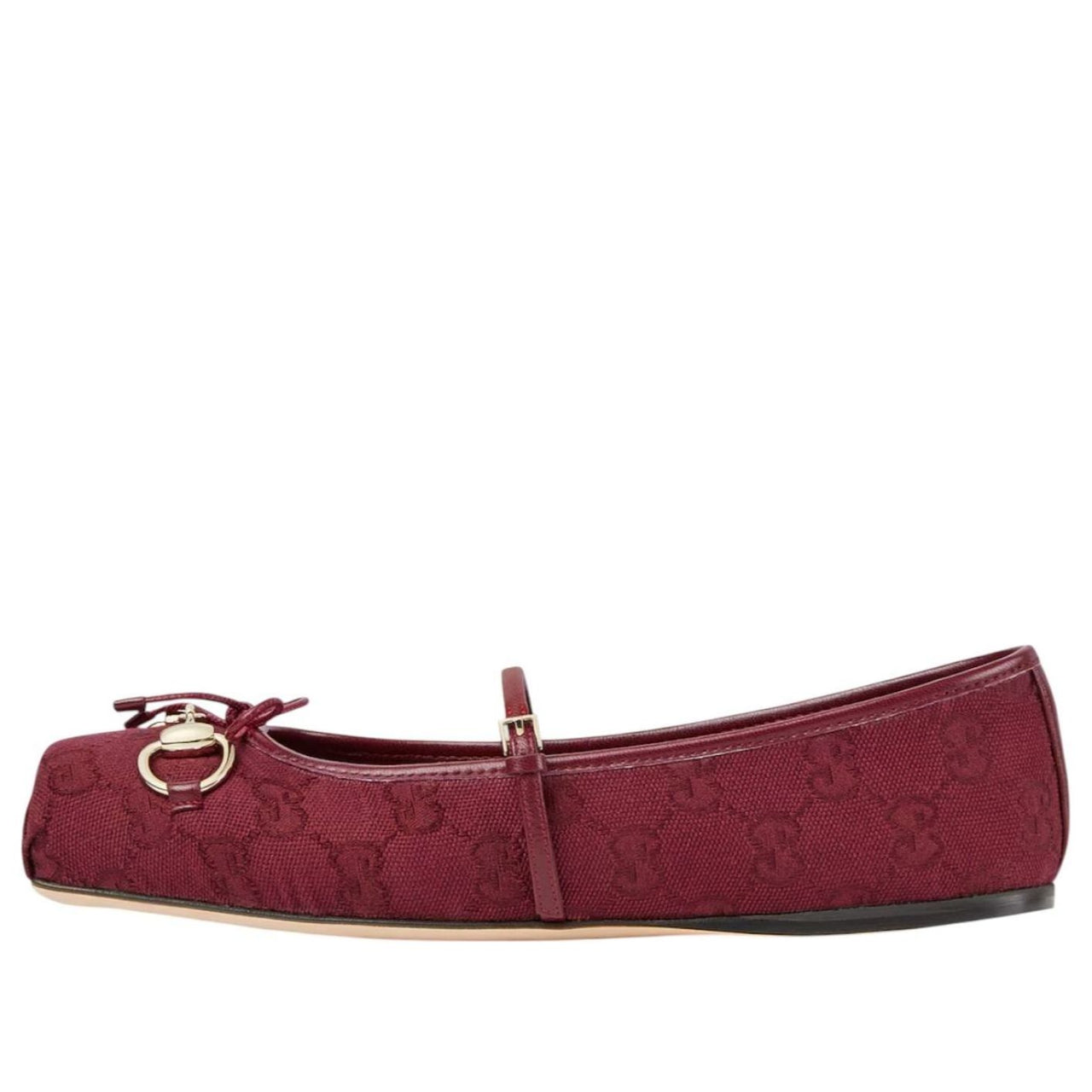 (WMNS) Gucci Horsebit Mary Jane Ballet Flats 'Ancora Jacquard' 821220-FAD8F-8546