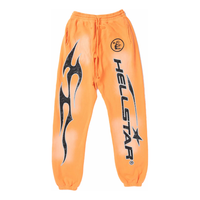 Hellstar Fire Orange Closed Elastic Bottom Sweatpants 'Orange Dye' HSFOCBS33