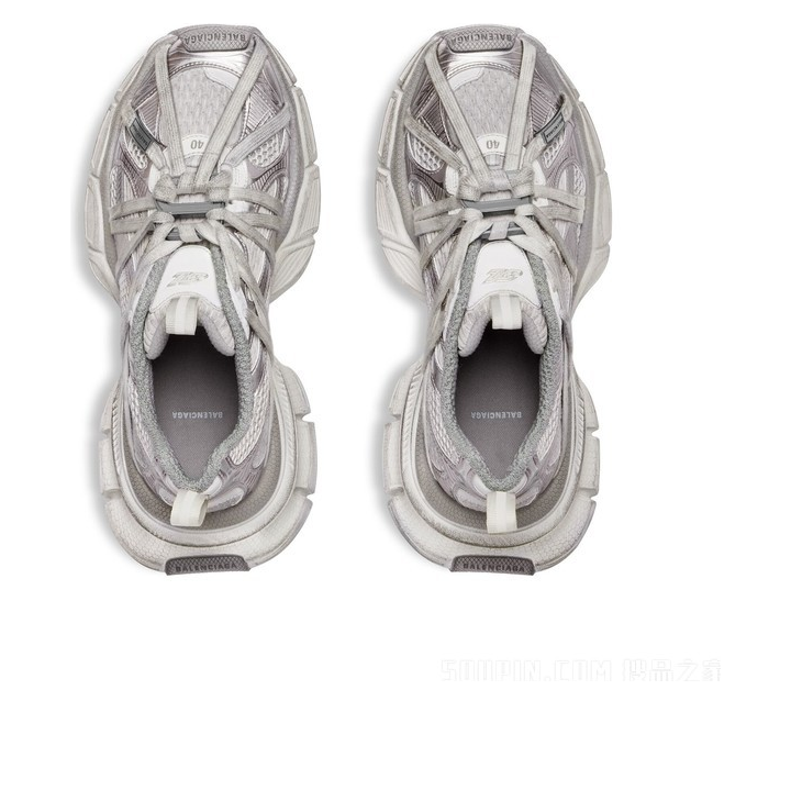 (WMNS) Balenciaga 3XL Extreme Laces Sneakers 'Silver' 825599W3XCH1101