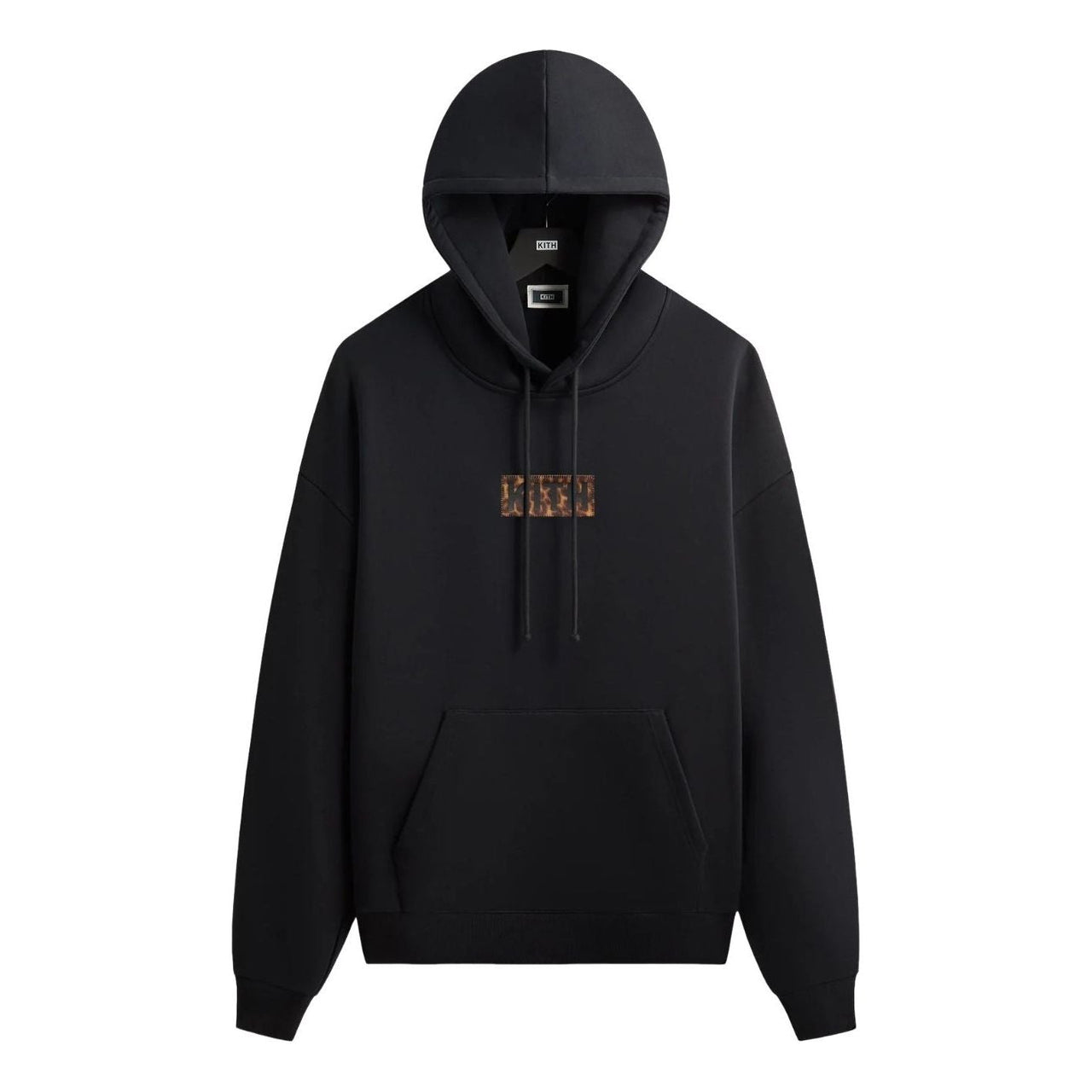 KITH Classic Logo Leopard Applique Nelson Hoodie 'Black' KHM034446-001