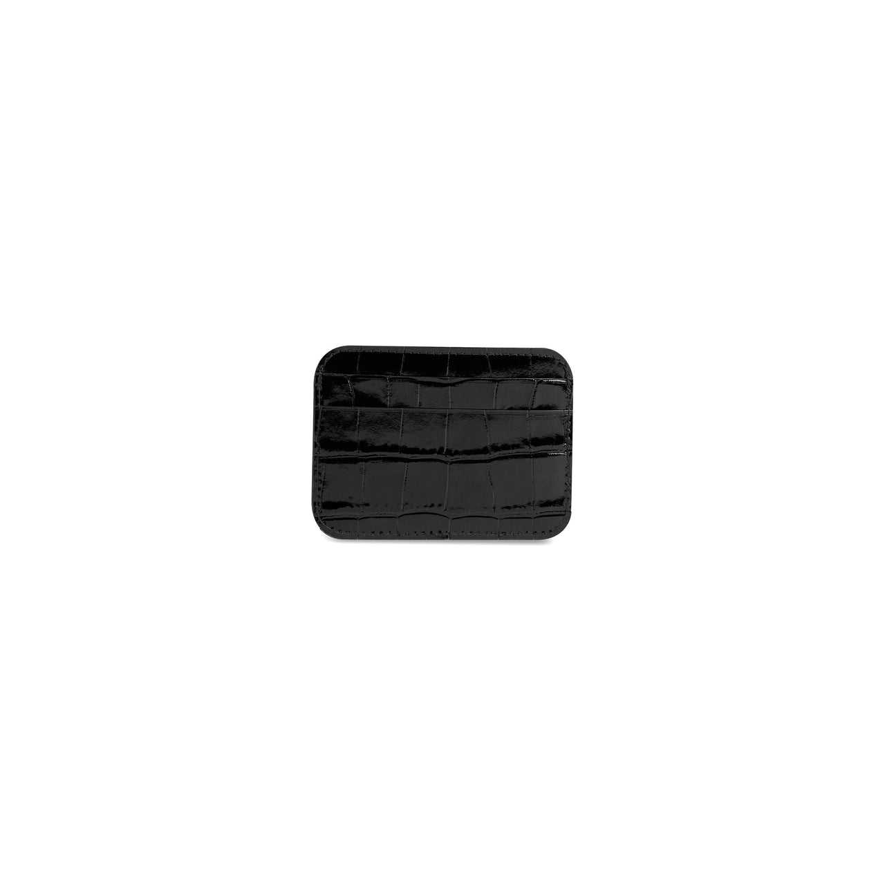 (WMNS) Balenciaga Cash Card Holder Crocodile Embossed 'Black White' 5938121LRR39660