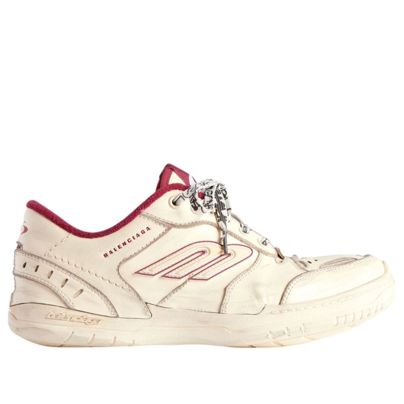(WMNS) Balenciaga Hamptons Worn-out 'Off White Red' 841763WCURS9960