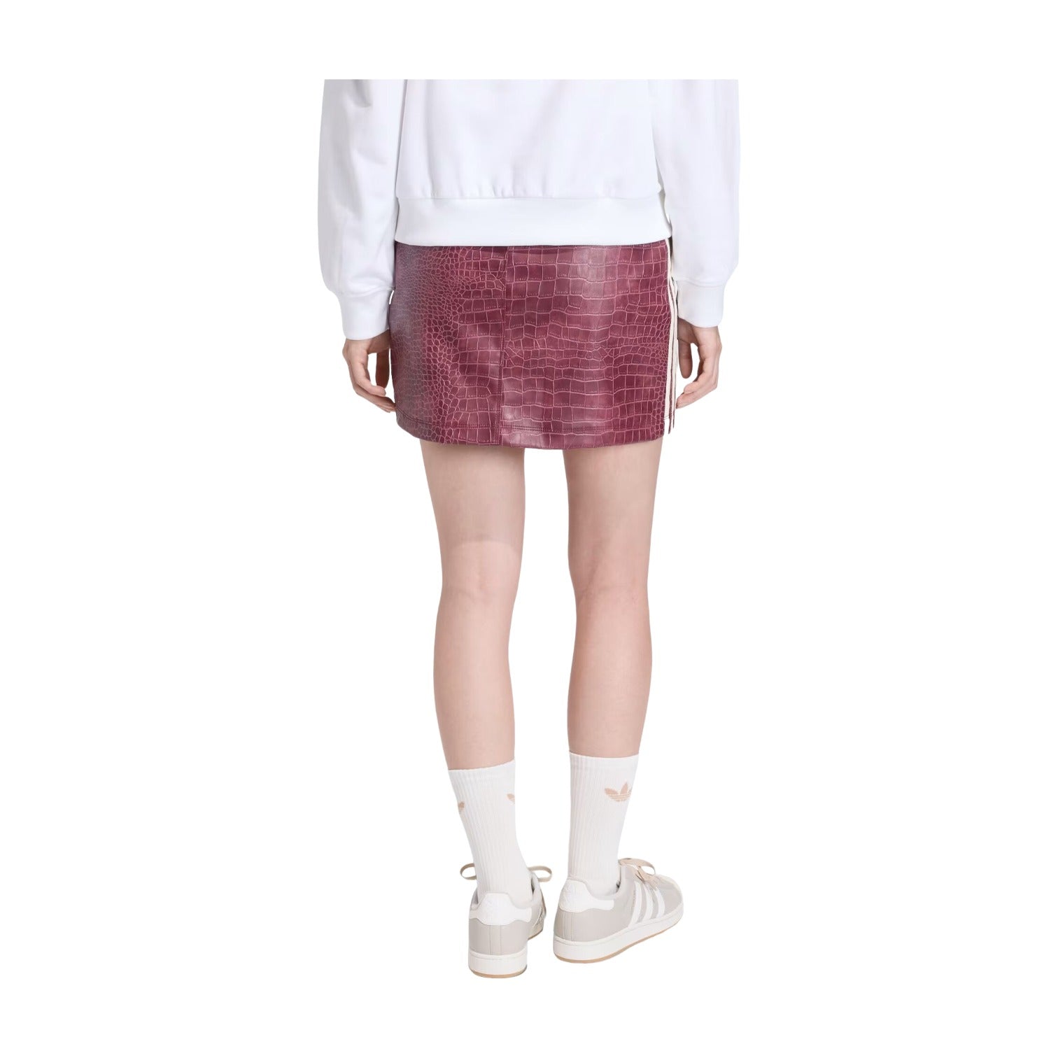 (WMNS) adidas Pleather Mini Skirt Asia Sizing 'Maroon' KD8785