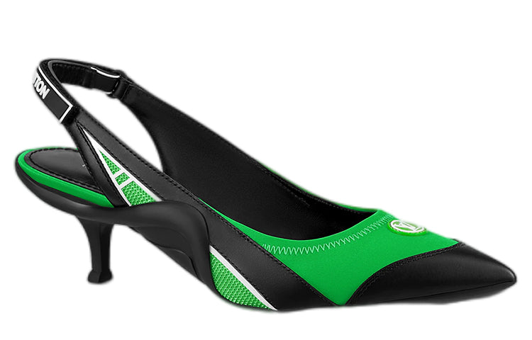 LOUIS VUITTON Slim Heel High Heels Women's Green