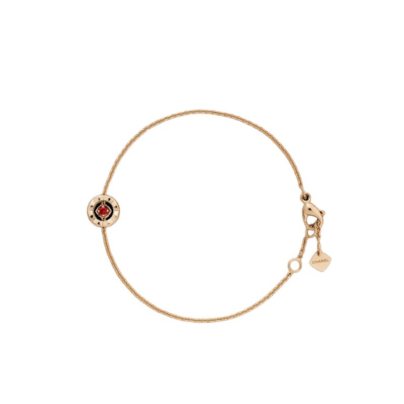 CHANEL 18K Gold Gemstones Wristbands Unisex Gold