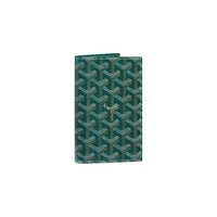 GOYARD Grenelle Cow Leather Card Holder Passport Holder Unisex Green