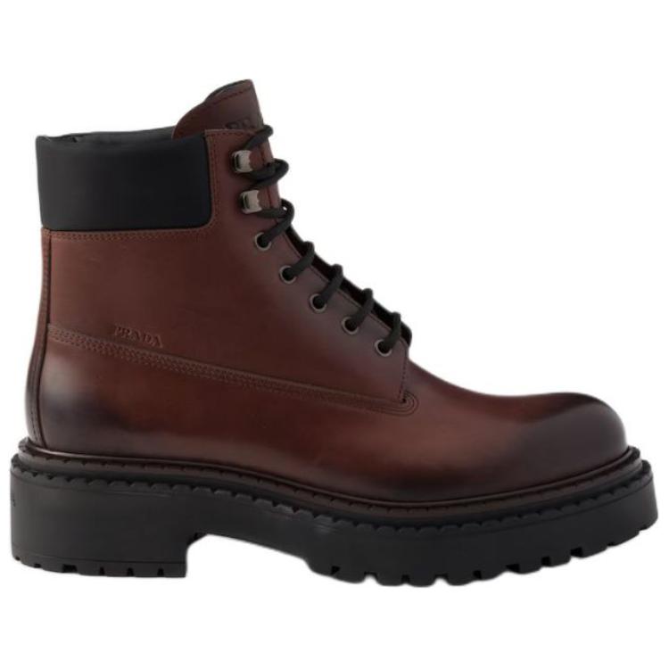 PRADA Ankle Boots 6cm Men's Ebony
