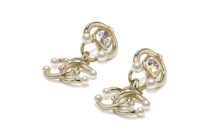 CHANEL Earrings Women's Gold