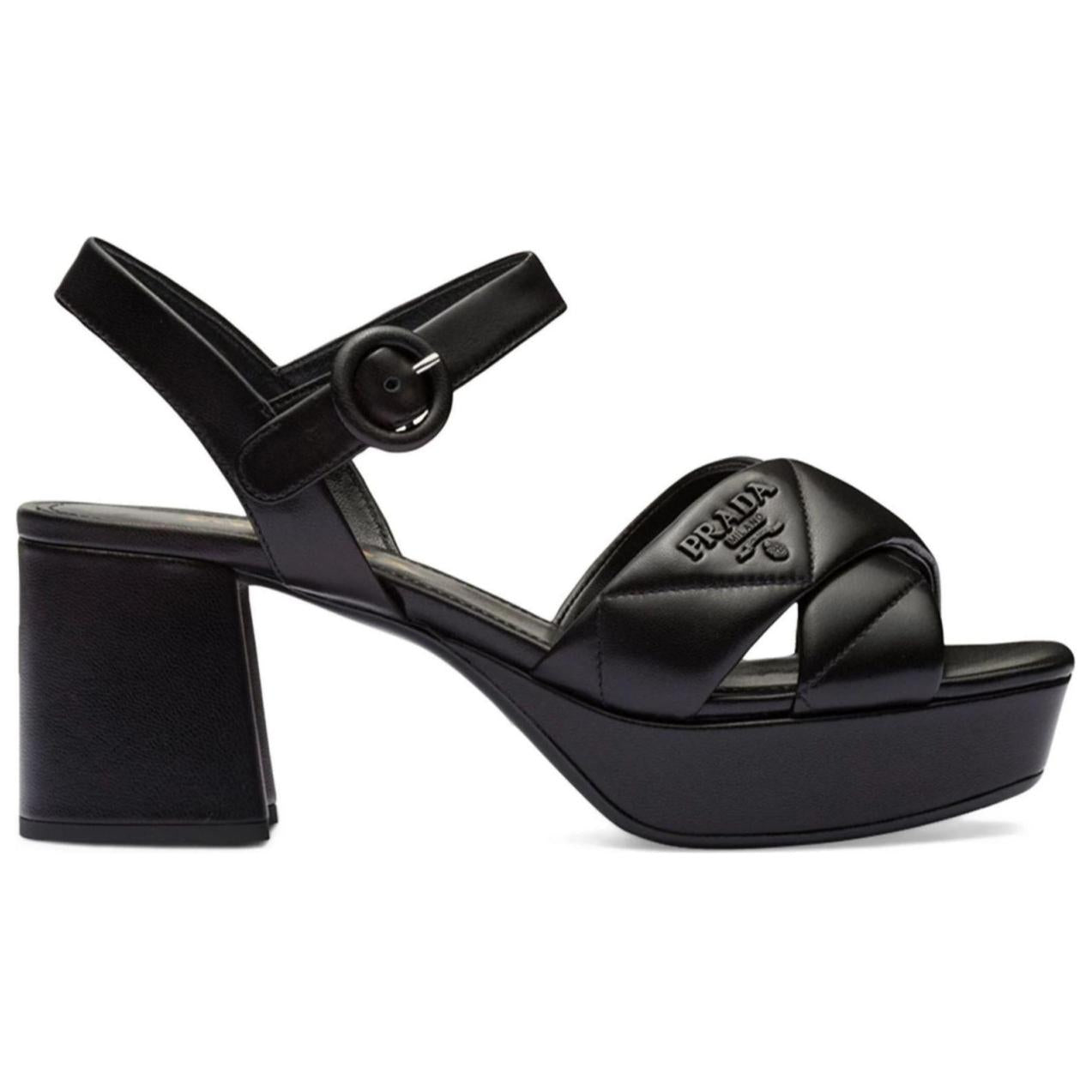 PRADA 65mm Quilted Leather Sandals