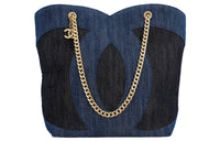 CHANEL Denim Hobo Bag, Handbag, Shoulder Bag Women's