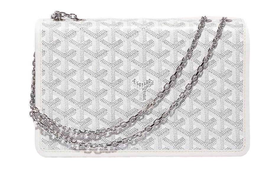 GOYARD Alexandre III Canvas With Leather Shoulder Bag, Crossbody Bag Women's White