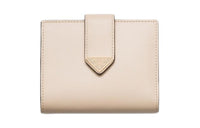 PRADA Leather Wallet Small Size Women's Limestone Color