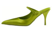 PRADA 75mm Satin Mules