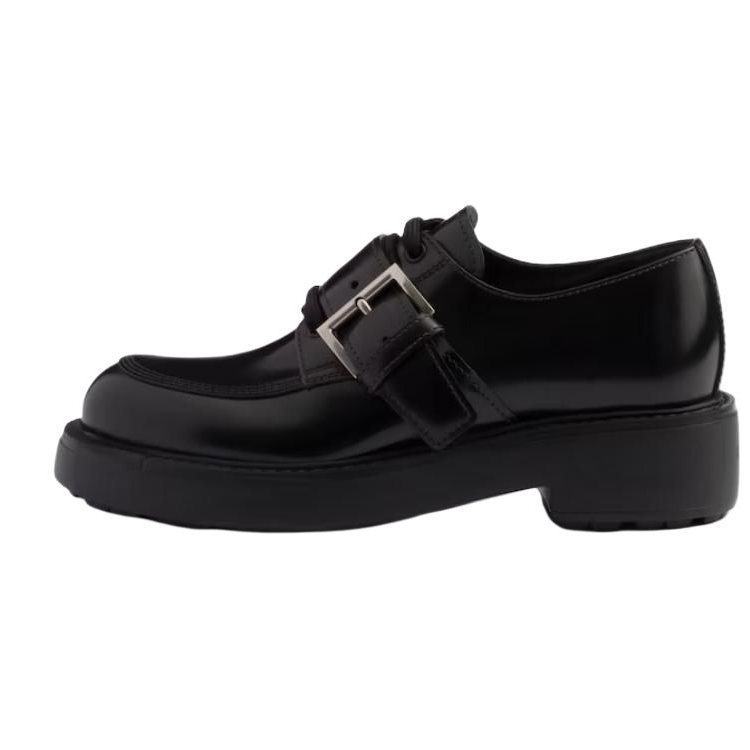 PRADA Loafers 5cm Women's Black