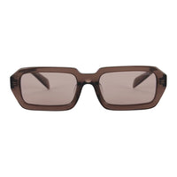 PRADA Plate Frame Square Sunglasses Women's Brown