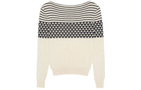 SAINT LAURENT Boat-neck Jacquard-pattern Jumper