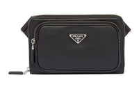 PRADA Re Edition Leather Crossbody Bag, Shoulder Bag Men's Black