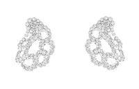 DIOR 18K White Gold Diamonds Earrings Women's Silver