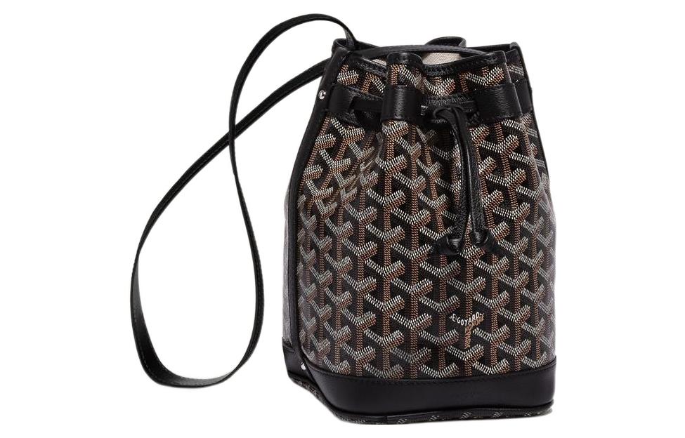 GOYARD Petit Flot Canvas With Leather Bucket Bag, Shoulder Bag Women's
