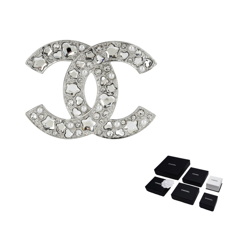 CHANEL   Brooches Unisex Silver