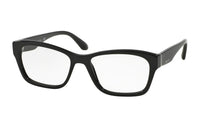 PRADA Plastic Irregular Shape Eyeglass Frames Women's Black