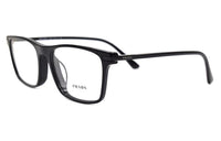 PRADA Plate Frame Rectangular Eyeglass Frames Men's Black