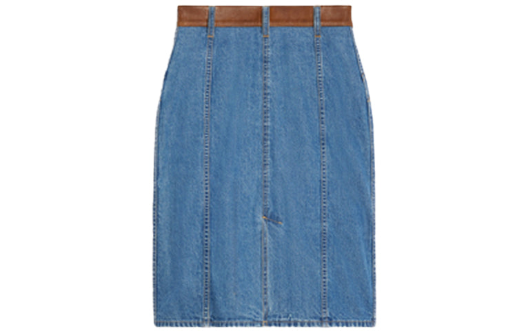 CELINE FW21 Denim Short Skirts Women's Blue