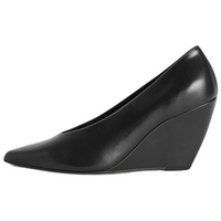 Loro Piana Viola Wedge Heel High Heels 8cm Women's Black