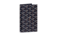 GOYARD Grenelle Canvas With Calfskin Dog's Teeth Card Holders Passport Holders Unisex Marine Blue