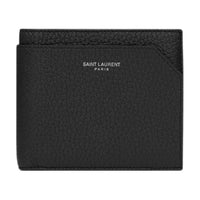 SAINT LAURENT PARISEast/West Deerskin Coin Purses Wallets Unisex Black