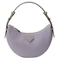 PRADA Arque Leather Portable Crossbody Bag, Shoulder Bag Women's Light Purple