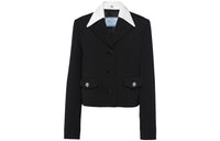 PRADA Contrast trim Wool Blazer