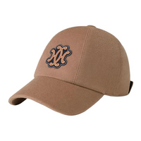 HERMES Cashmere Baseball Caps Women's Brown