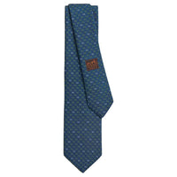 HERMES Silk Ties Men's Indigo/Green