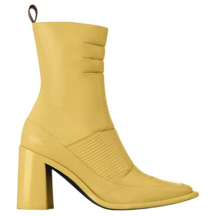 LOUIS VUITTON Berlin Ankle Boots 8cm Women's Lemon