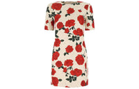 SAINT LAURENT Rose-print Jacquard Mini Dress