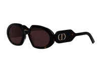 DIOR Acetate Irregular Shape Sunglasses Women's Tortoiseshell