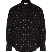 SAINT LAURENT Polka dot Denim Western Shirt