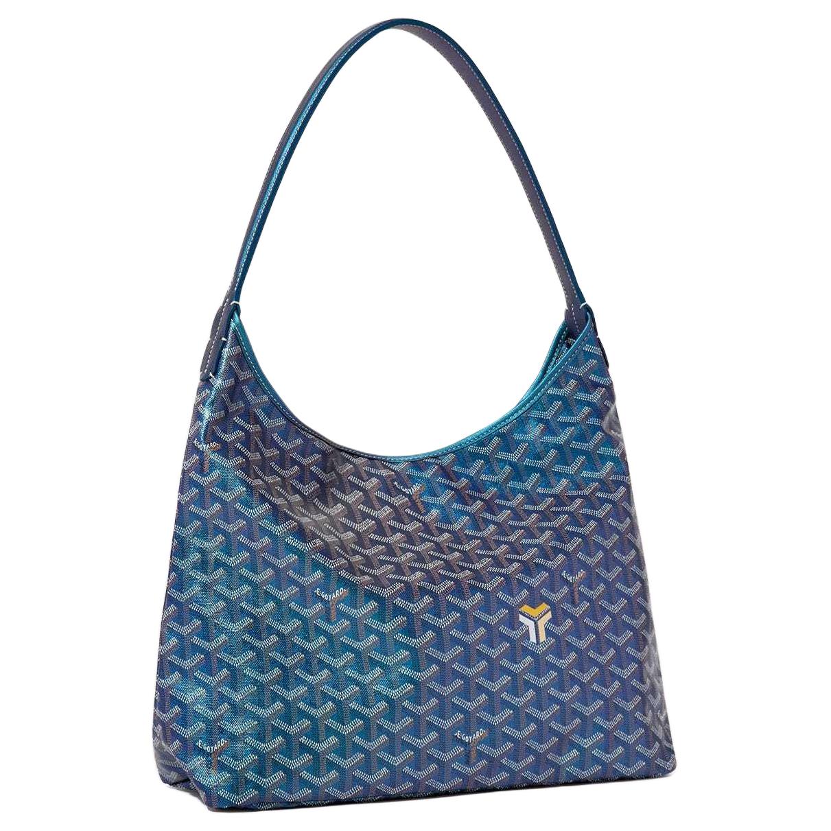 GOYARD Bohème Hobo Canvas With Calfskin Hobo Bag Handbag Shoulder Bag Women's Pearl Blue
