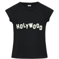 LOEWE Solid Color Logo Letter Print Short Sleeved Crew Neck Raglan T Shirt Women's Black