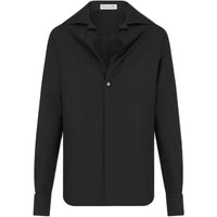 DIOR FW24 Black Cotton Poplin Shirt Women's Black