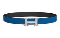 HERMES Leather Belts Women's Blue/Black