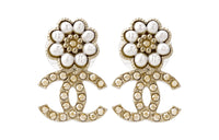 CHANEL Stud Earrings Women's Gold